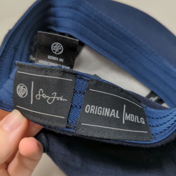 Sean John Men's Fitted Hat Blue Size M/L Embroidered Logo 100% Cotton - Picture 7 of 8